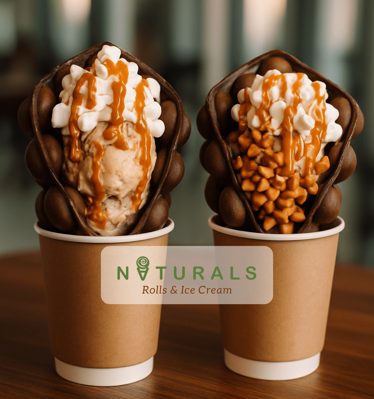 Chocolate Bubble Waffles