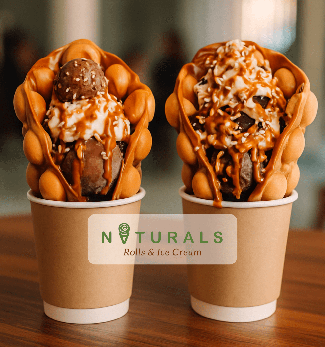 Ferrero Rocher Bubble Waffles