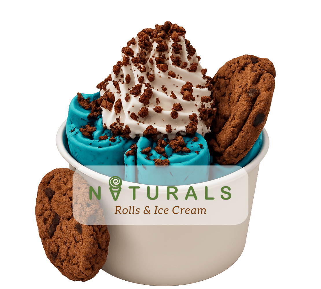 Cookie Monster Rolled Ice Cream